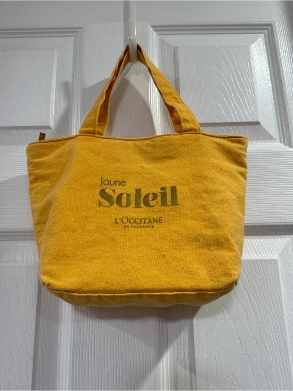 L'OCCITANE Yellow Canvas Jaune Soleil Tote